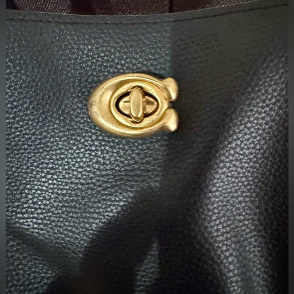 Coach Willow Work C689 Black Pebbled Leather Large Tote Bag READ - Picture 10 of 13